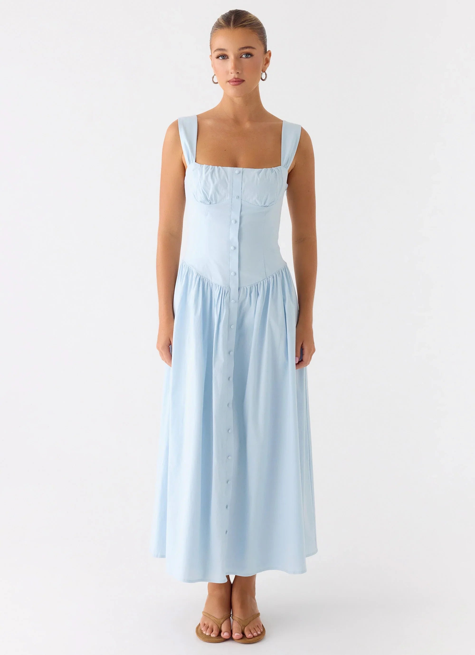 Emmalina Midi Dress - Blue